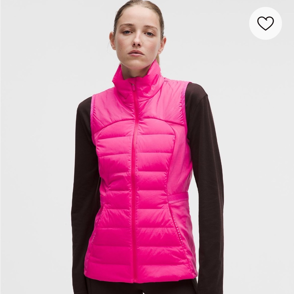 Lululemon Down for it all vest sonic pink